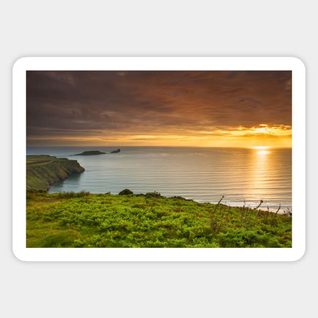 Worms Head, Rhossili Bay, Gower Sticker by dasantillo